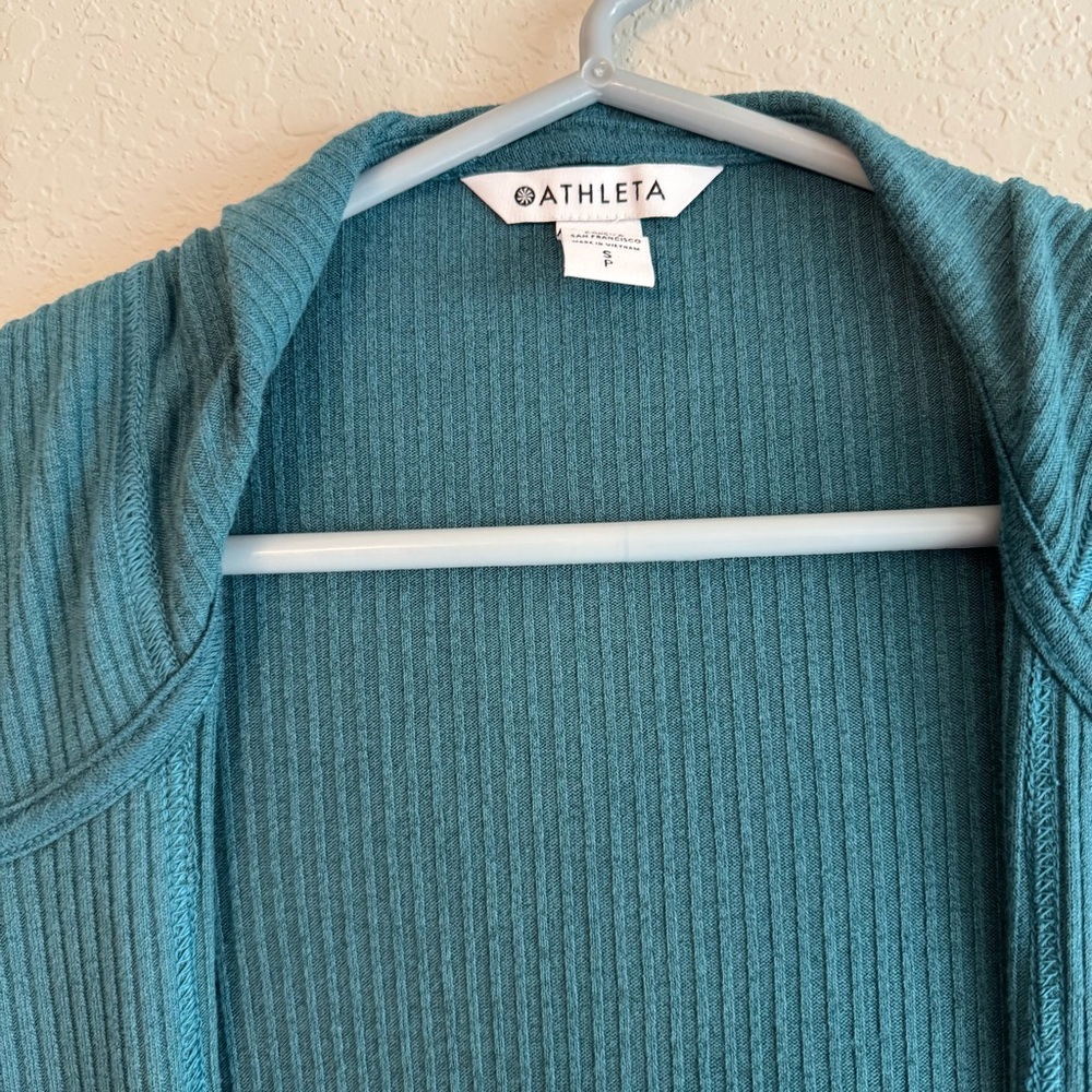 Athleta Teal Harmony Pose Wrap Cardigan Small - Picture 4 of 6